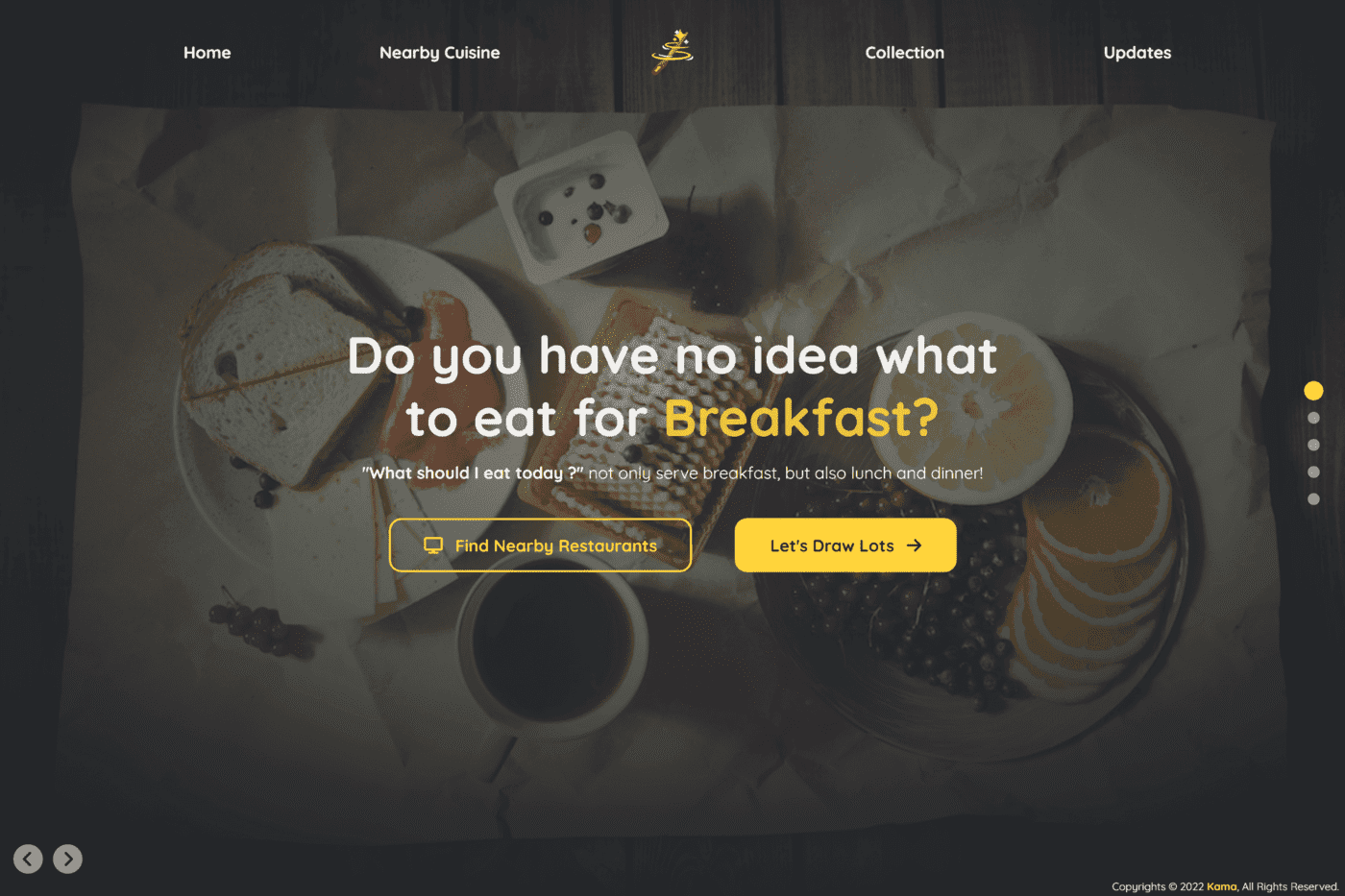Index Page Image What should I eat today? image
